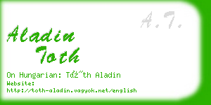 aladin toth business card